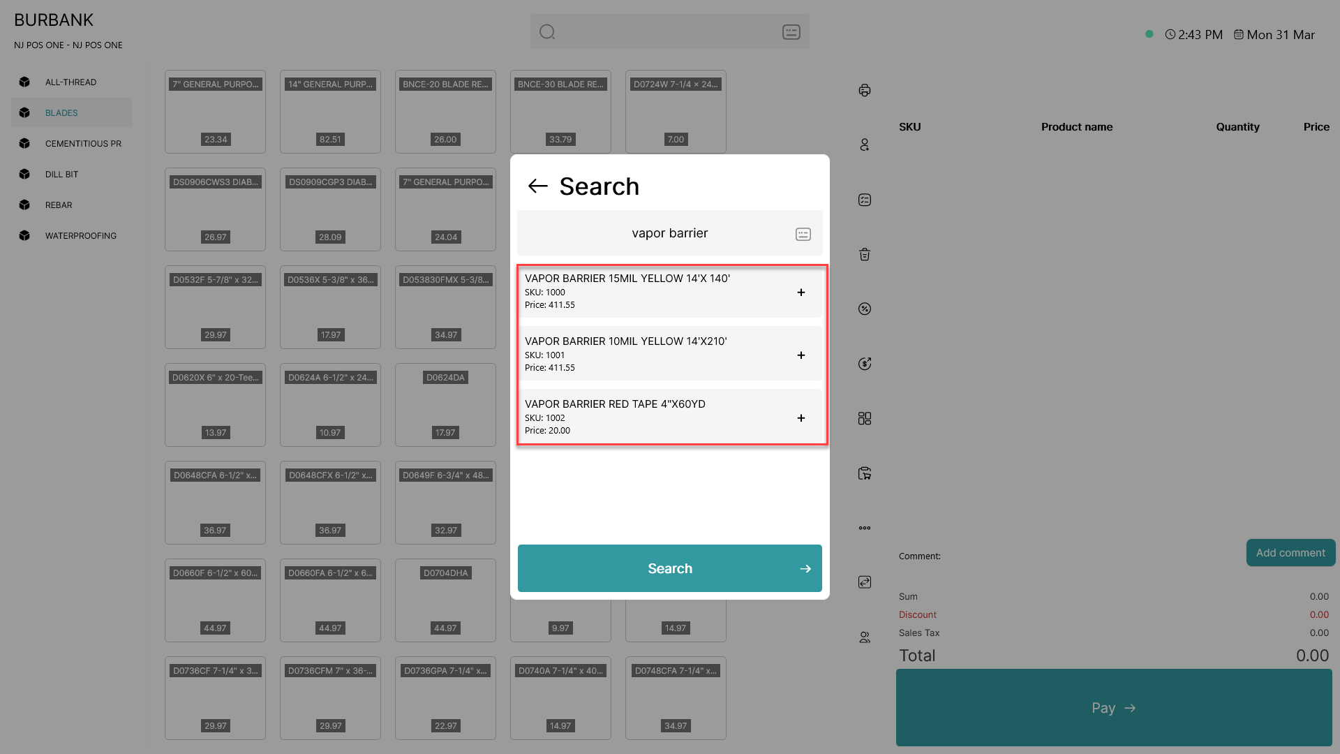 How to - Search for a product – POSONE365